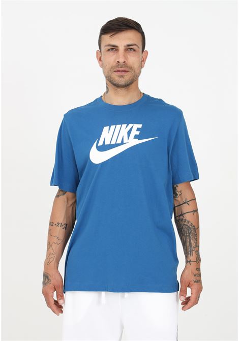 T-shirt sportiva blu per uomo e donna con stampa logo NIKE | T-shirt | AR5004408
