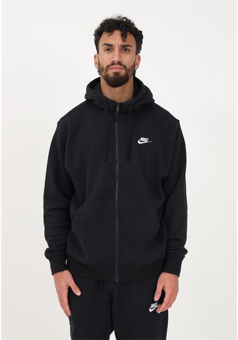 Grey unisex nike sportswear club fleece hoodie with full lenght zip NIKE | BV2645010