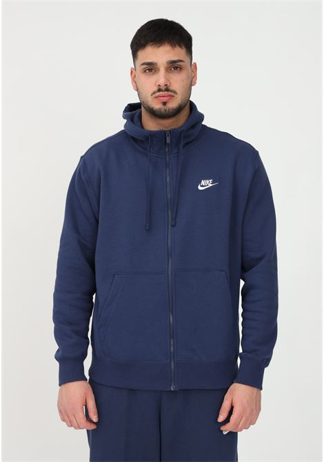 Blue unisex hoodie by nike with zip on the front NIKE | BV2645410