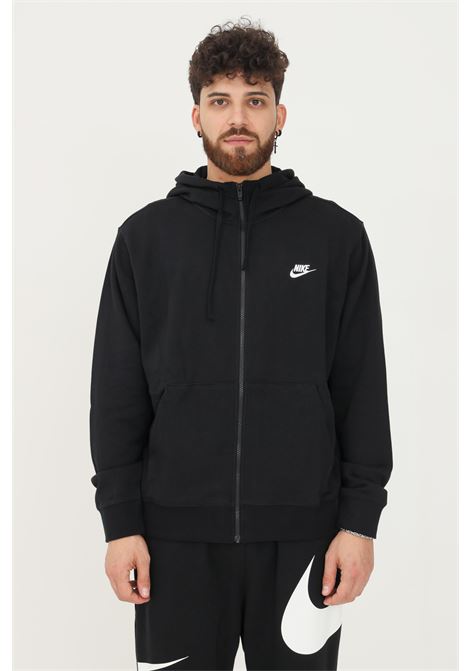 Felpa con zip nera da uomo Nike Sportswear Club Fleece NIKE | BV2648010