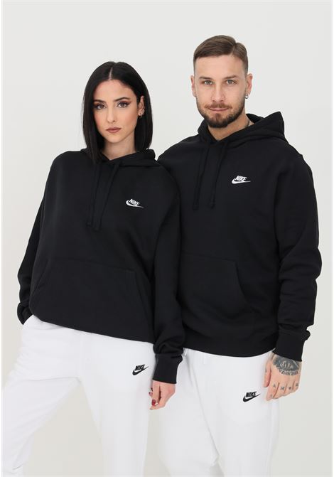 Felpa con cappuccio Nike Sportswear Club Fleece nera per uomo e donna NIKE | BV2654010