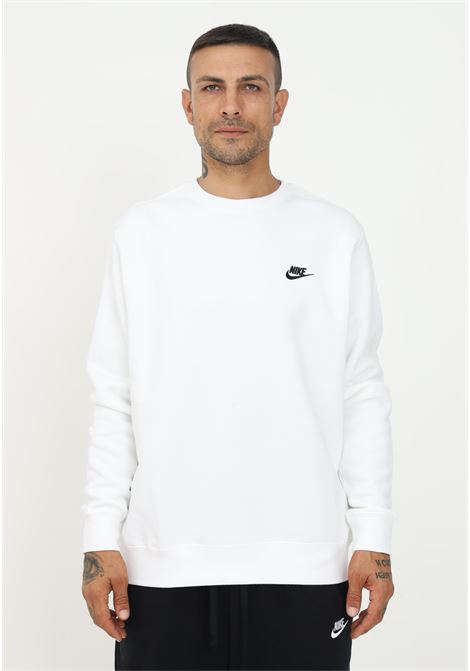 Felpa girocollo Nike Sportswear Club Fleece bianca per uomo e donna NIKE | BV2662100