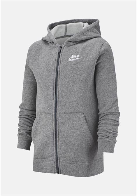 Grey Sportswear Club children?s sweatshirt with hood and full length zip NIKE | BV3699091