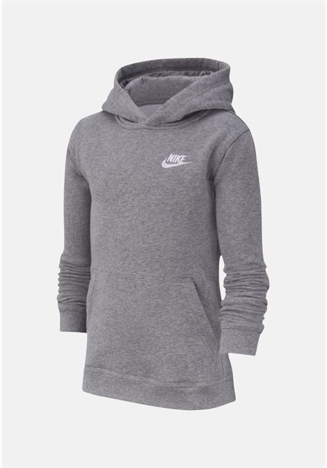 Grey hoodie for boy and girl with logo embroidery NIKE | BV3757091