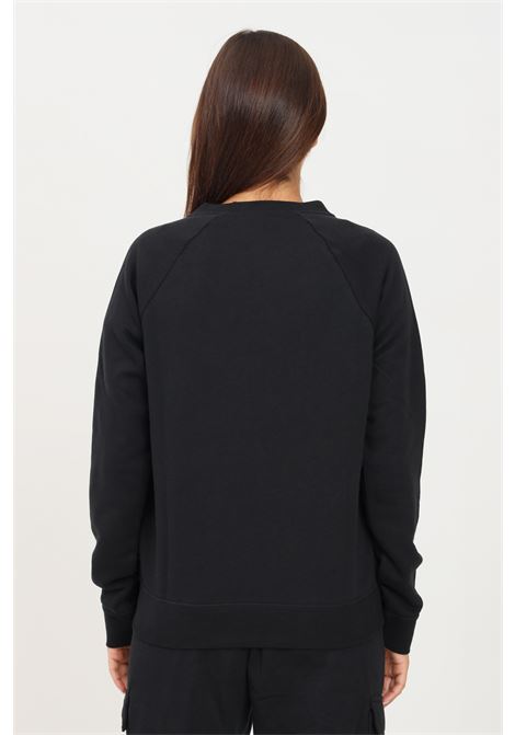 Black women's sweatshirt by nike crew neck model with small logo in contrast NIKE | BV4110010
