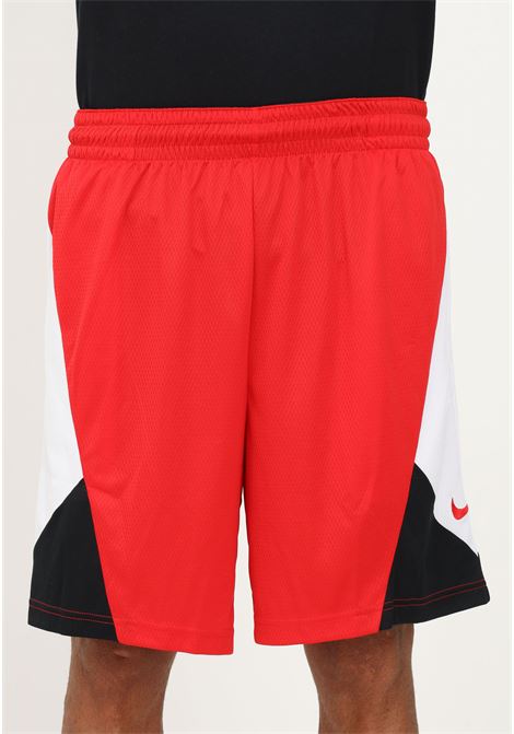 Shorts sport rosso per uomo donna con pannelli a blocchi di colore NIKE | Shorts | CV1923657
