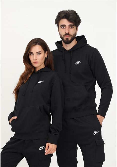 Black Sportswear Club Sweatshirt for Men and Women with hood NIKE | CZ7857010