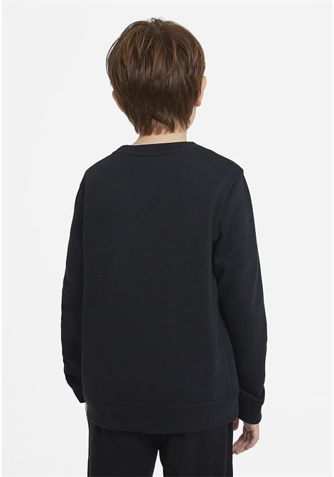 Black kids nike sportswear sweatshirt with logo embroidery on the front NIKE | DA0861010