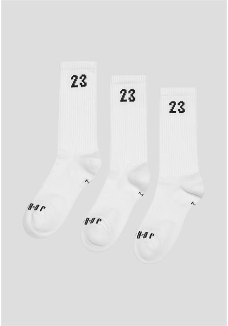 Jordan Essentials White 3-Pack Socks for Men and Women NIKE | Socks | DA5718100