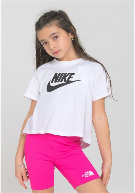 T-shirt sportiva bianca da bambina con stampa logo NIKE | T-shirt | DA6925102