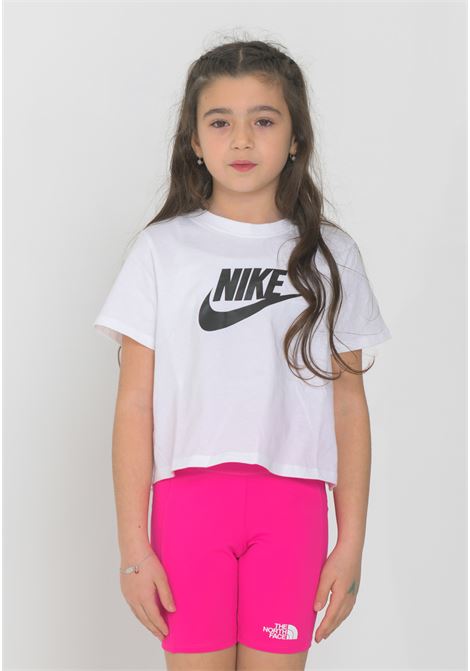 T-shirt sportiva bianca da bambina con stampa logo NIKE | T-shirt | DA6925102