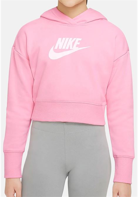 Pink girl sweatshirt with hood NIKE | DC7210690