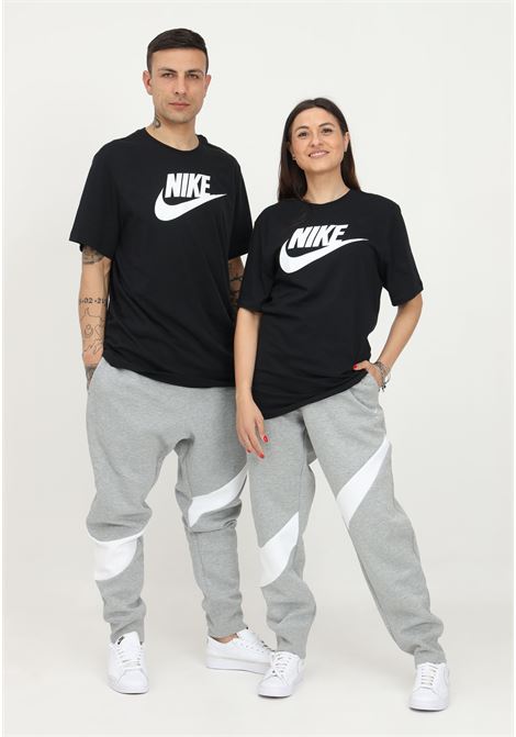 Pantaloni sportivi grigi per uomo e donna con maxi stampa swoosh NIKE | Pantaloni | DH1023063.