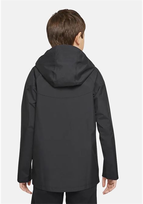 Black hooded jacket for boys with logo print NIKE | Jacket | DM8128010