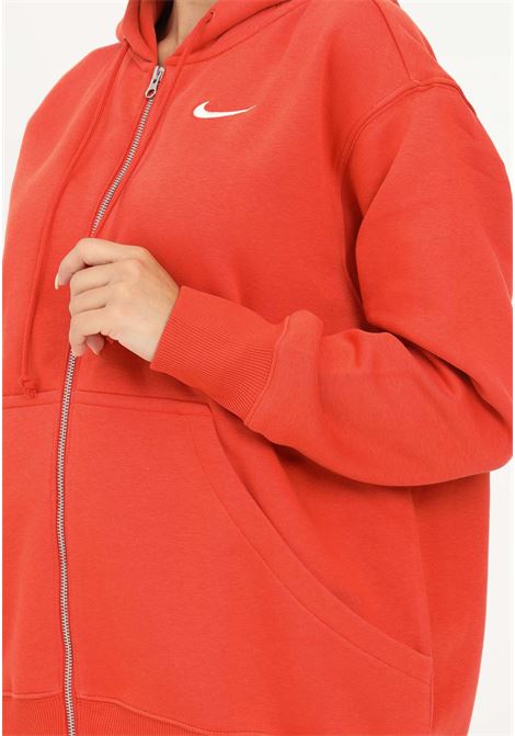 Women's orange zip sweatshirt with embroidered logo NIKE | Sweatshirt | DQ5758861
