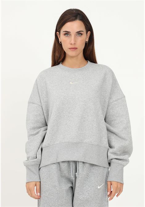 Sweatshirt Woman Gray Short Oversize Sportswear Phoenix NIKE | DQ5761063