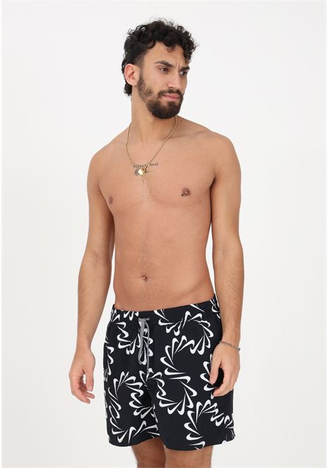 Shorts mare Volley nero da uomo con fantasia a contrasto NIKE | Beachwear | NESSD509001