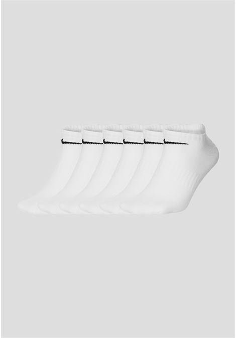 White unisex everyday lightweight socks by nike, 6 pairs NIKE | Socks | SX7679100