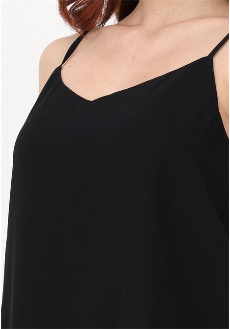 Black casual top for women with cross straps on the back ONLY | Top | 15177444BLACK