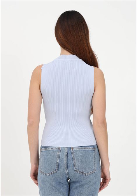 Women?s blue tank top with ribbed workmanship ONLY | Top | 15251494CASHMERE BLUE
