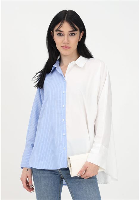 Women's casual shirt in double color ONLY | Shirt | 15251726BRIGHT WHITE