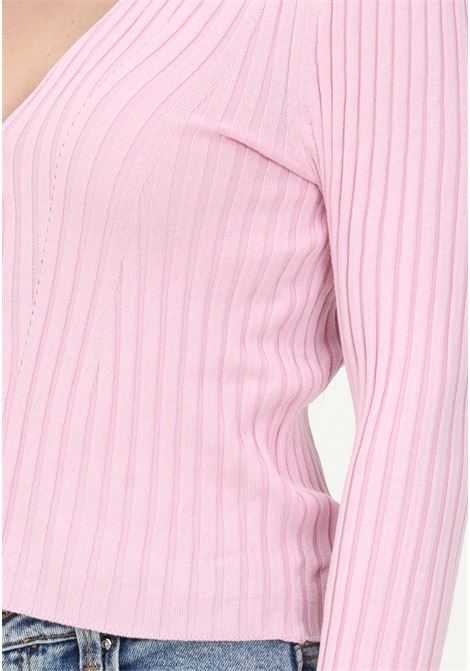Cardigan rosa da donna a costine doppie ONLY | Cardigan | 15280057PINK TULLE