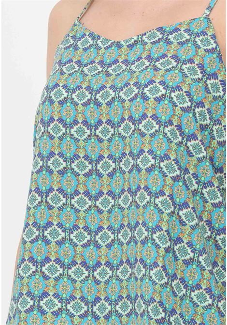 Women's green casual top with all-over pattern ONLY | Top | 15284351ALGIERS BLUE