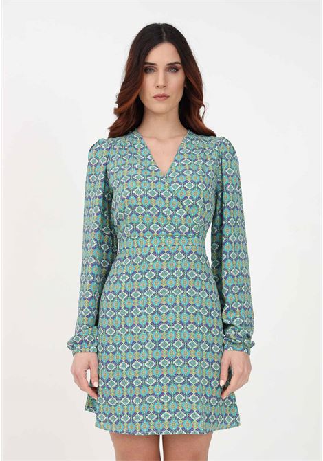 Short water green dress for women with contrasting pattern ONLY | Dress | 15284372DAZZLING BLUE