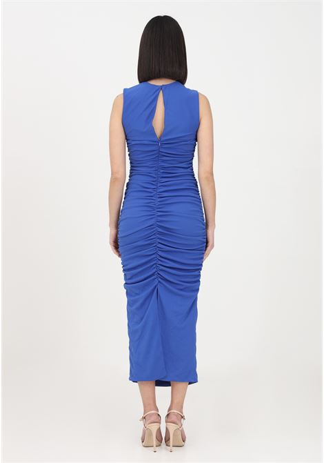 Women's blue midi dress with side cut-out detail and drapes ONLY | Dress | 15289462DAZZLING BLUE