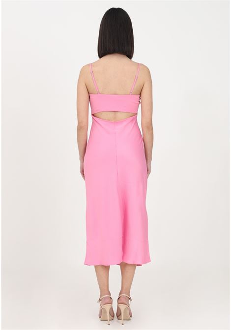 Women's pink midi dress in shiny satin ONLY | Dress | 15292687SACHET PINK
