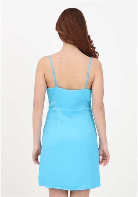 Short light blue dress for women in satin ONLY | Dress | 15292712CYAN BLUE