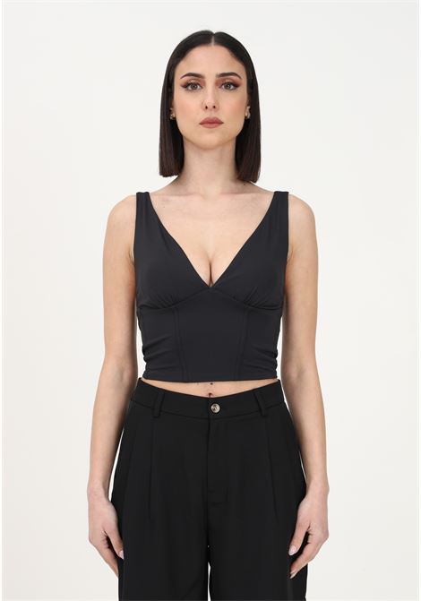 Black casual top for women with bustier effect ONLY | Top | 15293185BLACK