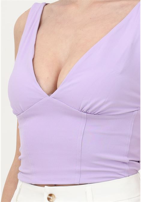 Lilac casual top for women with bustier effect ONLY | Top | 15293185PURPLE ROSE