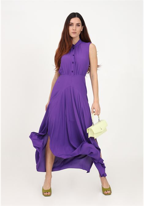 Long purple shirt dress for women PATRIZIA PEPE | Dress | 2A2575/A8I1M448