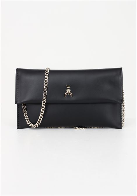 Black clutch bag for women with the Fly logo PATRIZIA PEPE | Bag | 2B0050/L011K118