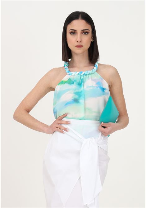 Women's multicolor casual top with watercolor effect print PATRIZIA PEPE | Top | 2C1485/A240XV85