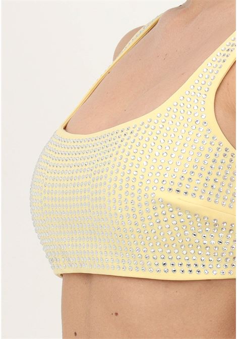Women's yellow casual top with rhinestones PATRIZIA PEPE | Top | 2C1488/ A049Y433