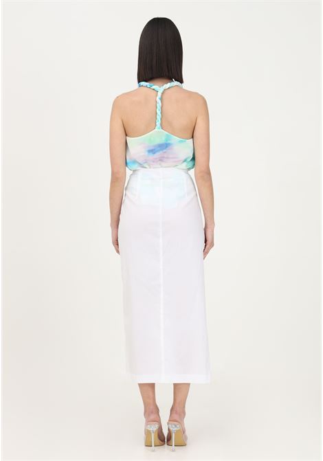 Women's white midi skirt with knot at the waist PATRIZIA PEPE | Skirt | 2G0916/A23W103