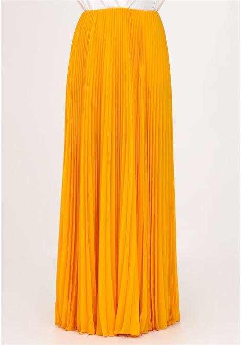 Long orange pleated skirt© for women PATRIZIA PEPE | Skirt | 2G0925/A248R768