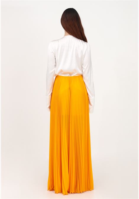 Long orange pleated skirt© for women PATRIZIA PEPE | Skirt | 2G0925/A248R768