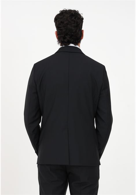 Elegant black men's jacket with satin lapel PATRIZIA PEPE | Blazer | 5SA661/A1WKJ2W2