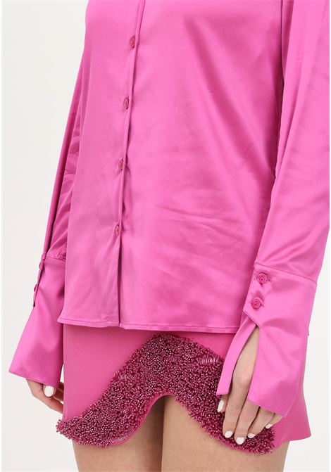 Camicia elegante fuxia da donna in raso lucido PATRIZIA PEPE | Camicie | 8C0605/A644M441