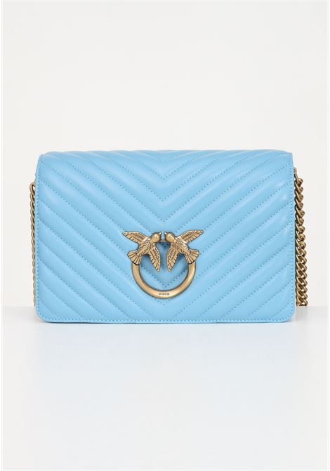 Classic Love Bag Click light blue shoulder bag for women PINKO | Bag | 100063-A0GKE42Q