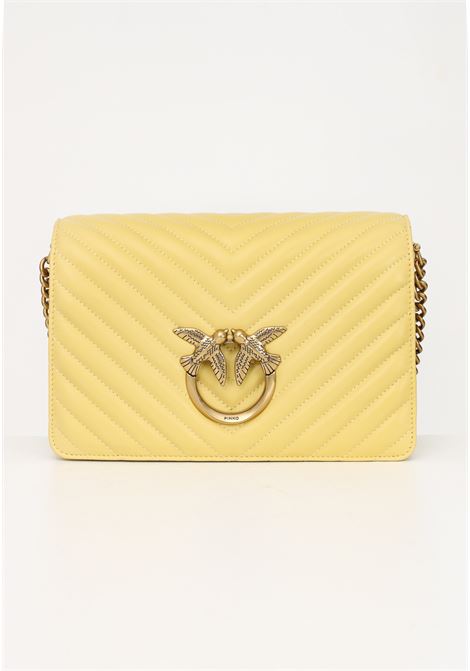 Borsa a tracolla gialla da donna modello Classic Love Bag Click PINKO | Borse | 100063-A0GKH45Q