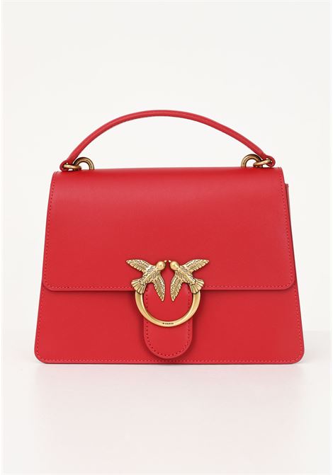 Women's red casual bag with Love Birds hardware PINKO | Bag | 100066-A0F1R41Q