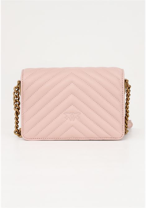 Borsa a tracolla rosa da donna modello Mini Love Bag Click PINKO | Borse | 100067-A0GKO81Q