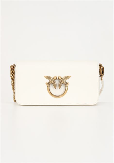 White shoulder bag for women, Mini Love Bag Click Baguette model PINKO | Bag | 100068-A0F1Z14Q