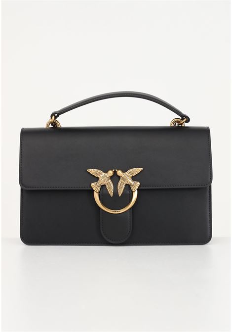 Women's black casual bag with Love Birds Diamond Cut logo PINKO | Bag | 100072-A0F1Z99Q