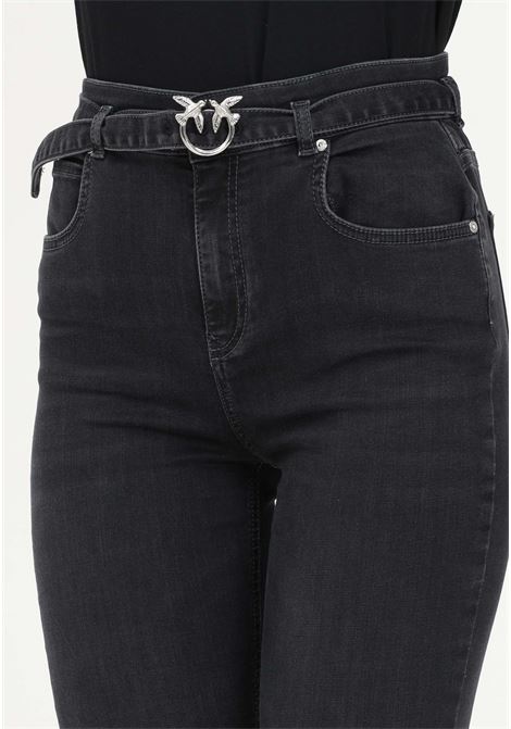 Women's black jeans with strap PINKO | Jeans | 100161-Y78PZ99