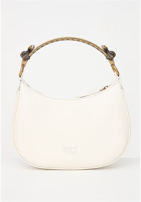 Women's Mini Love Bag Half Moon White Casual Bag PINKO | Bag | 100205-A0F1Z14